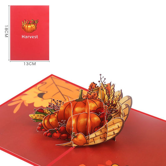 Autumn 3D Pop Up Card Good Harvest Pop Up Greeting Card