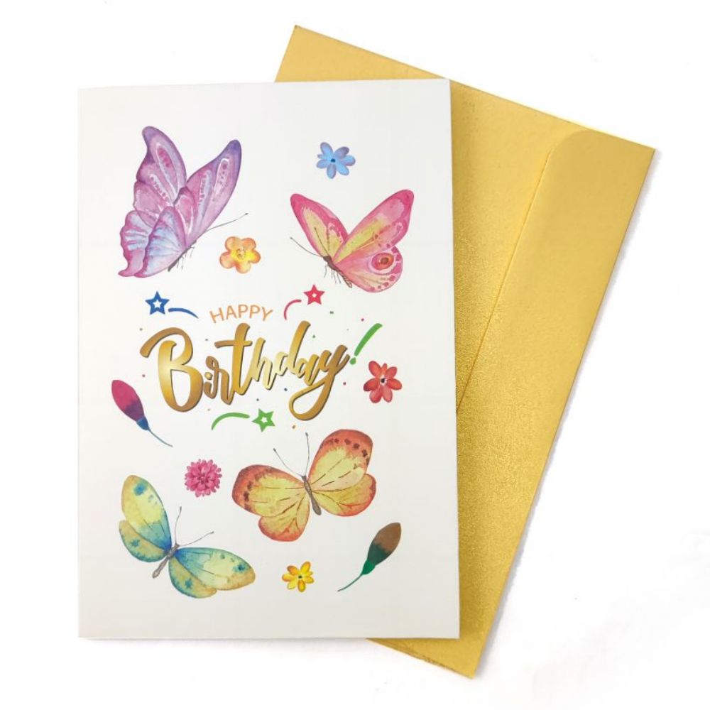 Happy Birthday Pop Up Card Butterfly 3D Pop Up Greeting Card
