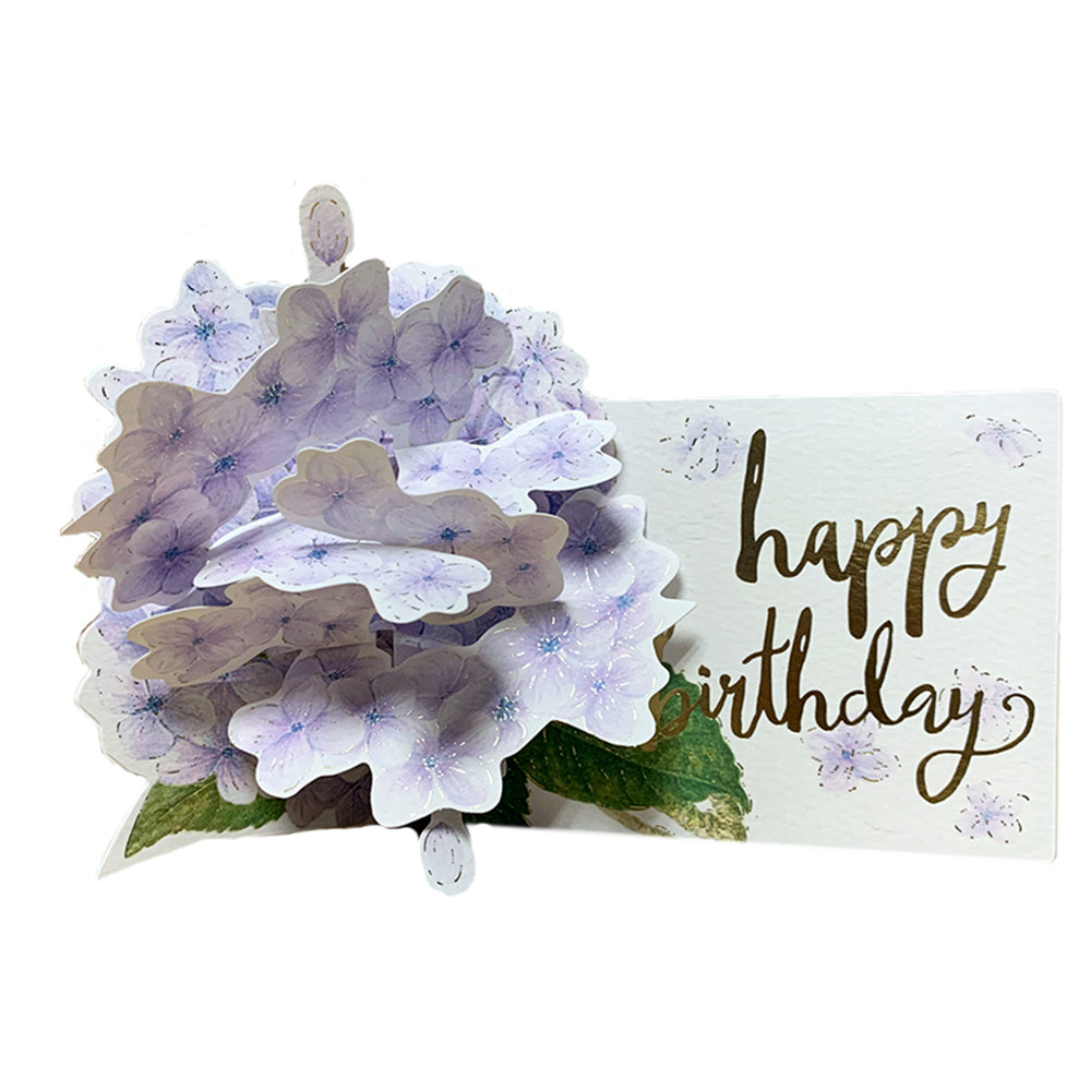 Creative 3D Pop Up Greeting Card Violets Pop Up Card