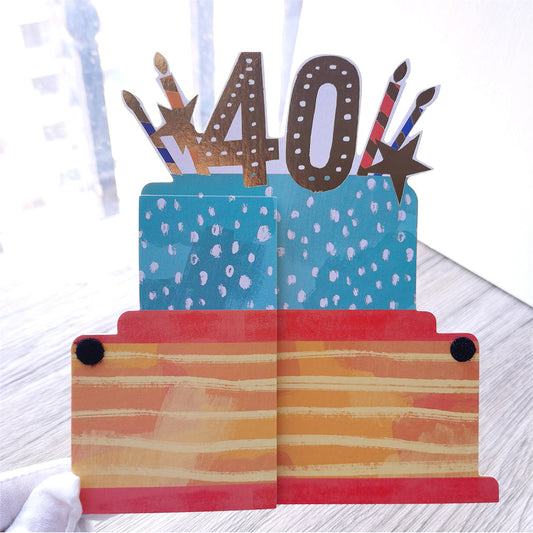Creative 3D Pop Up Greeting Card 40th Anniversary Honeycomb Pop Up Card