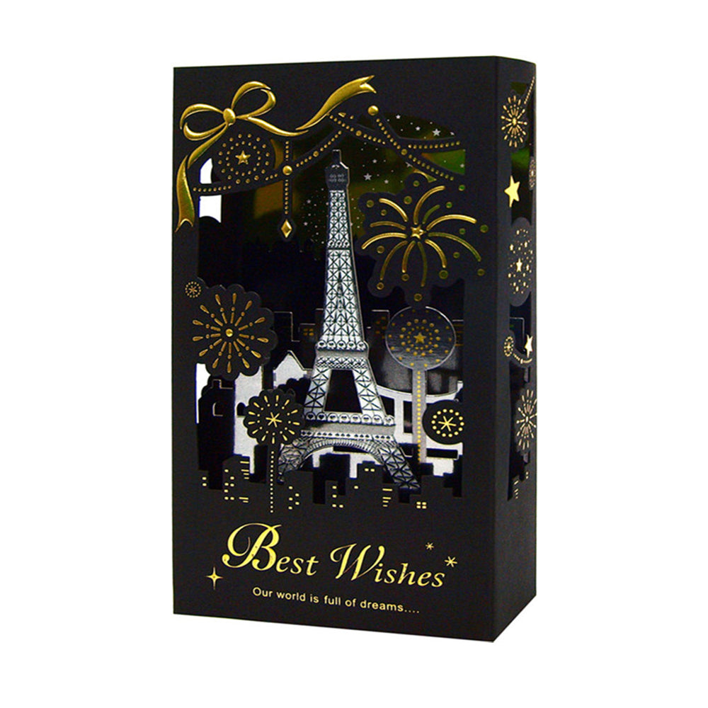 Creative 3D Pop Up Greeting Card Silver Tower Pop Up Card