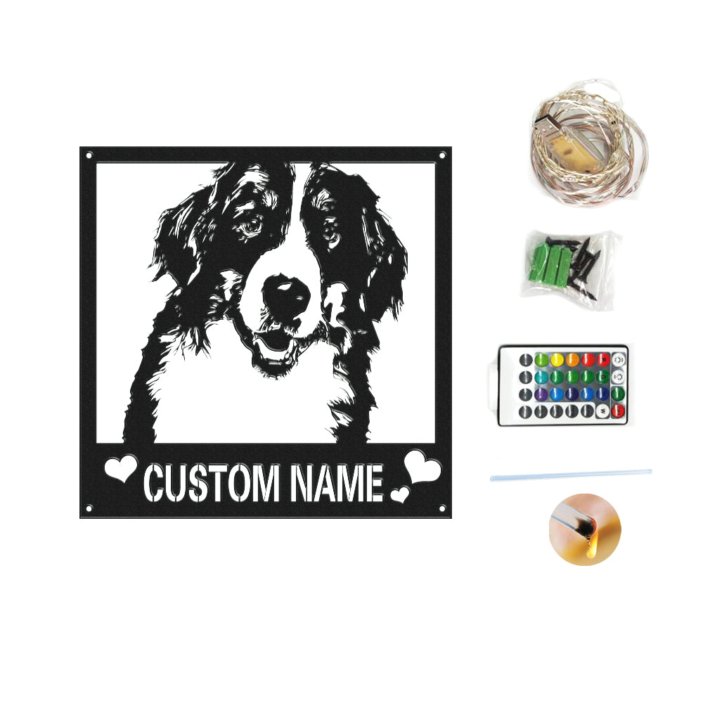 Custom Metal Sign LED Light Personalised Photo Sign Wall Art Home Decor Gift