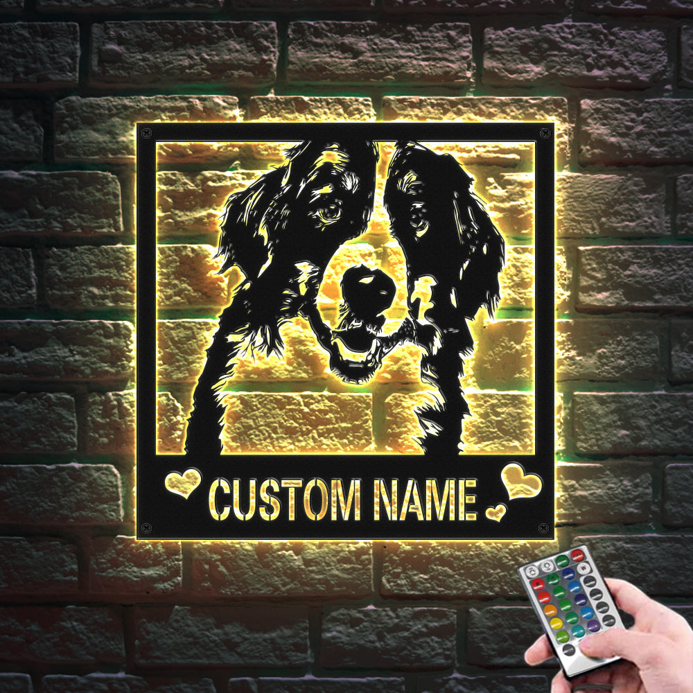 Custom Metal Sign LED Light Personalised Photo Sign Wall Art Home Decor Gift