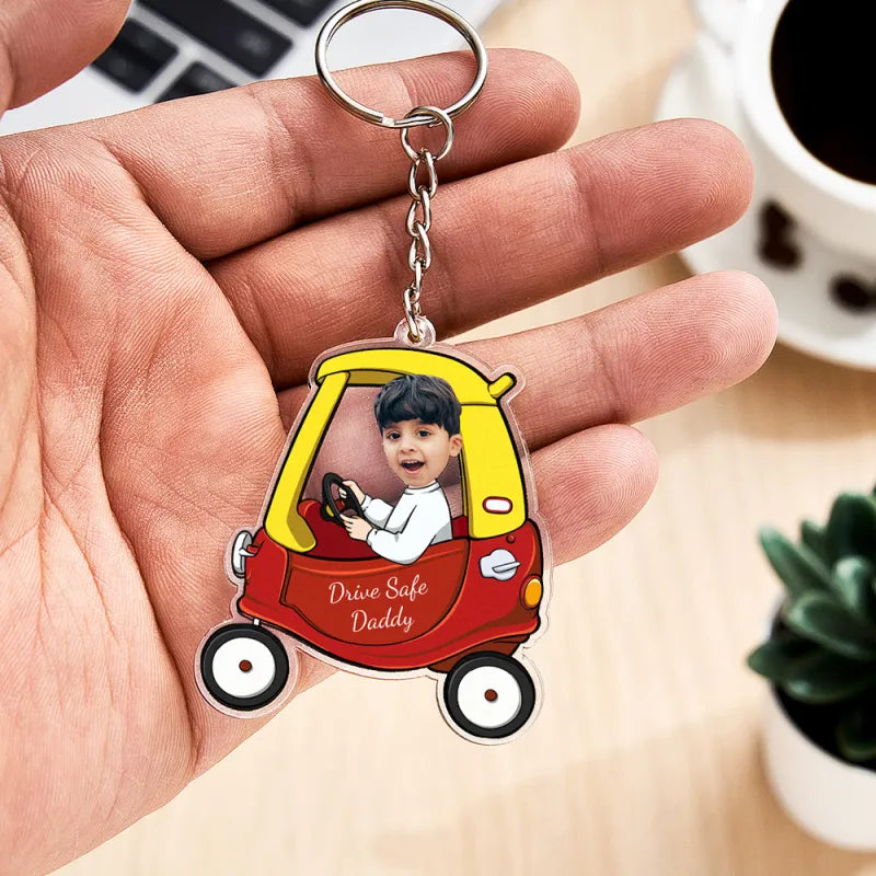 Personalised Drive Safe Keychain Custom Car Style Keyring Gifts for Dad