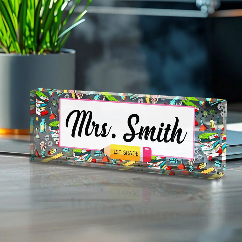 Personalised Teacher Desk Name Plate -Teacher Gifts