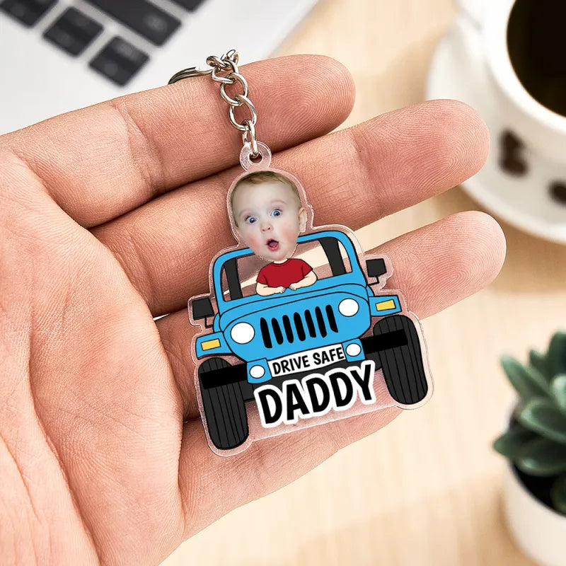 Personalised Drive Safe Keychain Custom Car Style Keyring Gifts for Dad