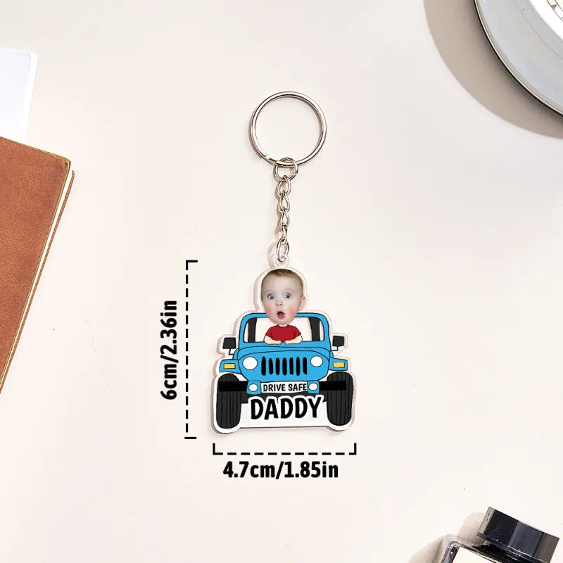 Personalised Drive Safe Keychain Custom Car Style Keyring Gifts for Dad