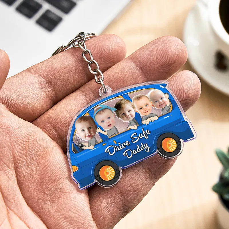 Personalised Drive Safe Keychain Custom Car Style Keyring Gifts for Dad