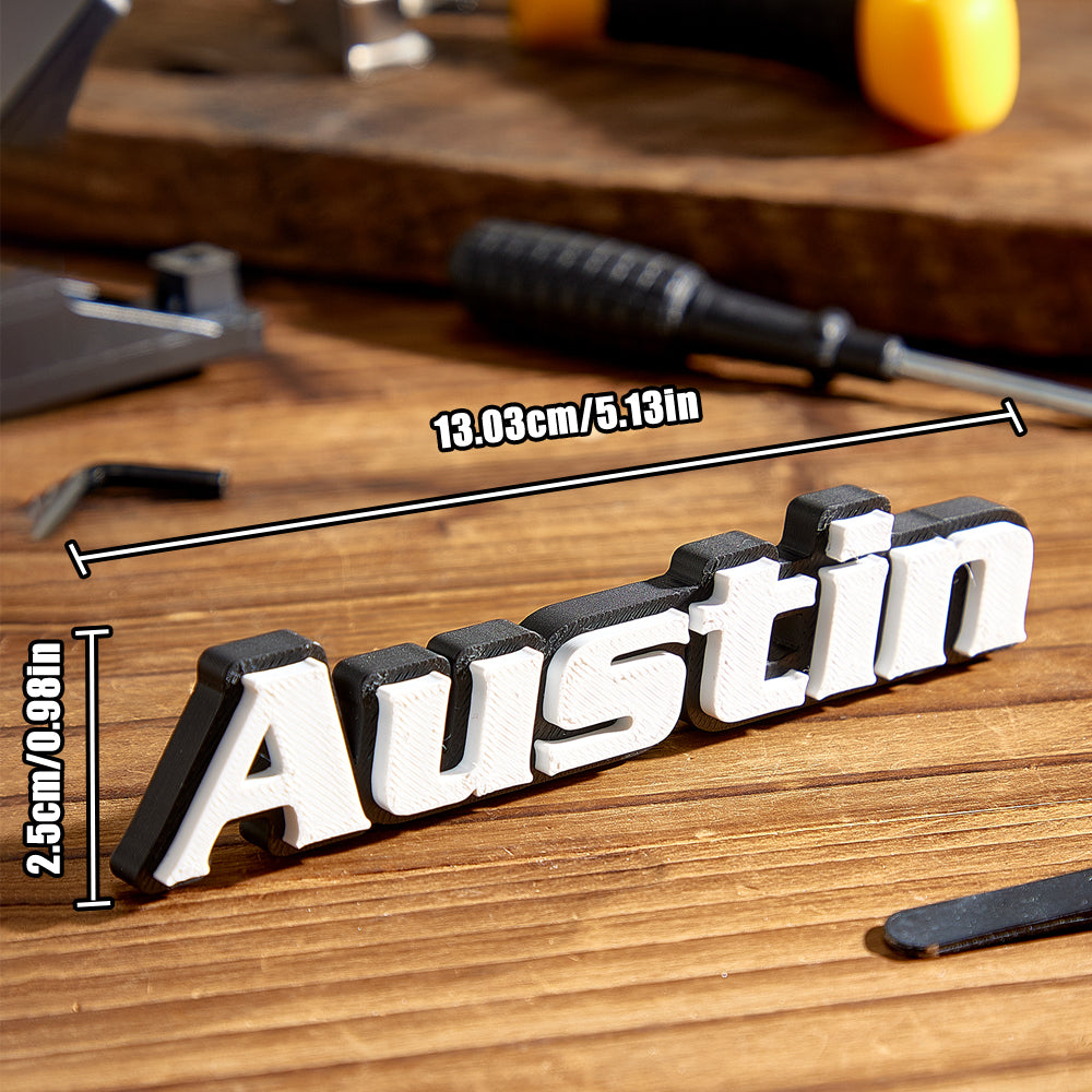 Personalized 3D Name Toolbox Magnet Workshop DIY Accessory Gift for Dad