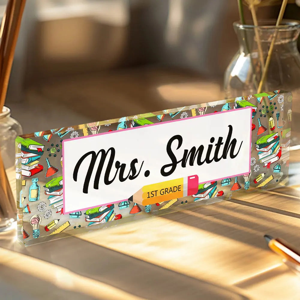 Personalised Teacher Desk Name Plate -Teacher Gifts