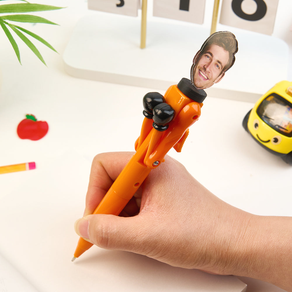 Personalised Boxing Pen with Face Creative Interactive Stress Relief Pen Funny Gift for Kids