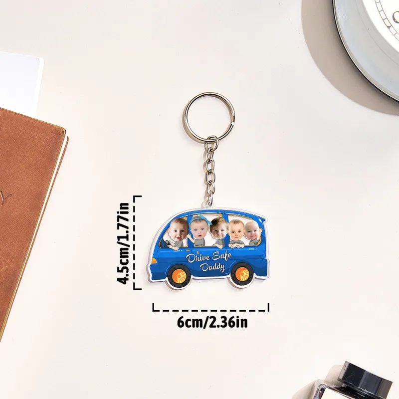 Personalised Drive Safe Keychain Custom Car Style Keyring Gifts for Dad