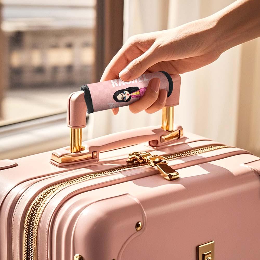 Personalised Cartoon Character Luggage Handle Wraps Travel Accessories Gift for Travel Lovers