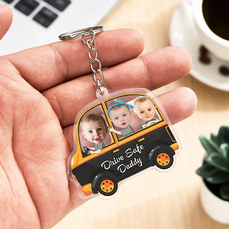 Personalised Drive Safe Keychain Custom Car Style Keyring Gifts for Dad