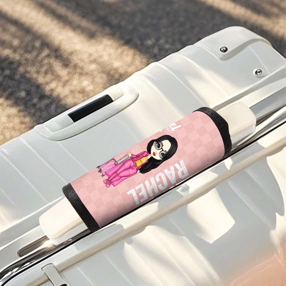 Personalised Cartoon Character Luggage Handle Wraps Travel Accessories Gift for Travel Lovers