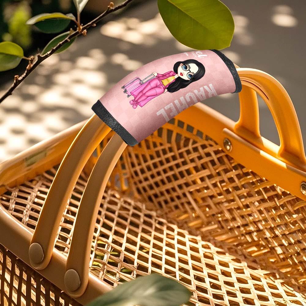 Personalised Cartoon Character Luggage Handle Wraps Travel Accessories Gift for Travel Lovers
