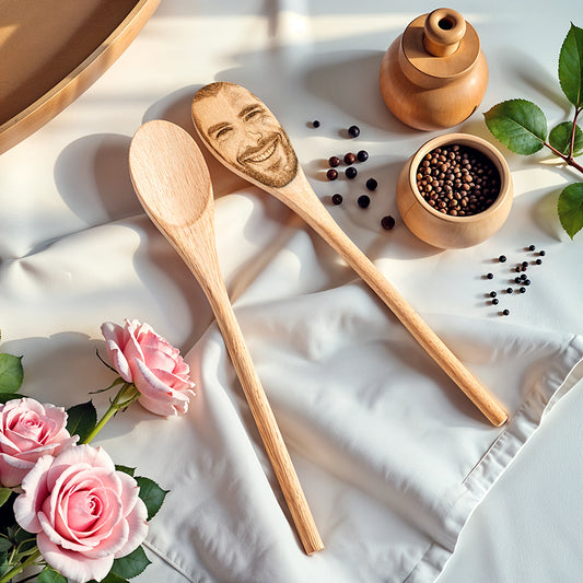 Custom Face Spoon Any Face (Facial Features) Engraved on a Spoon Novelty Gift