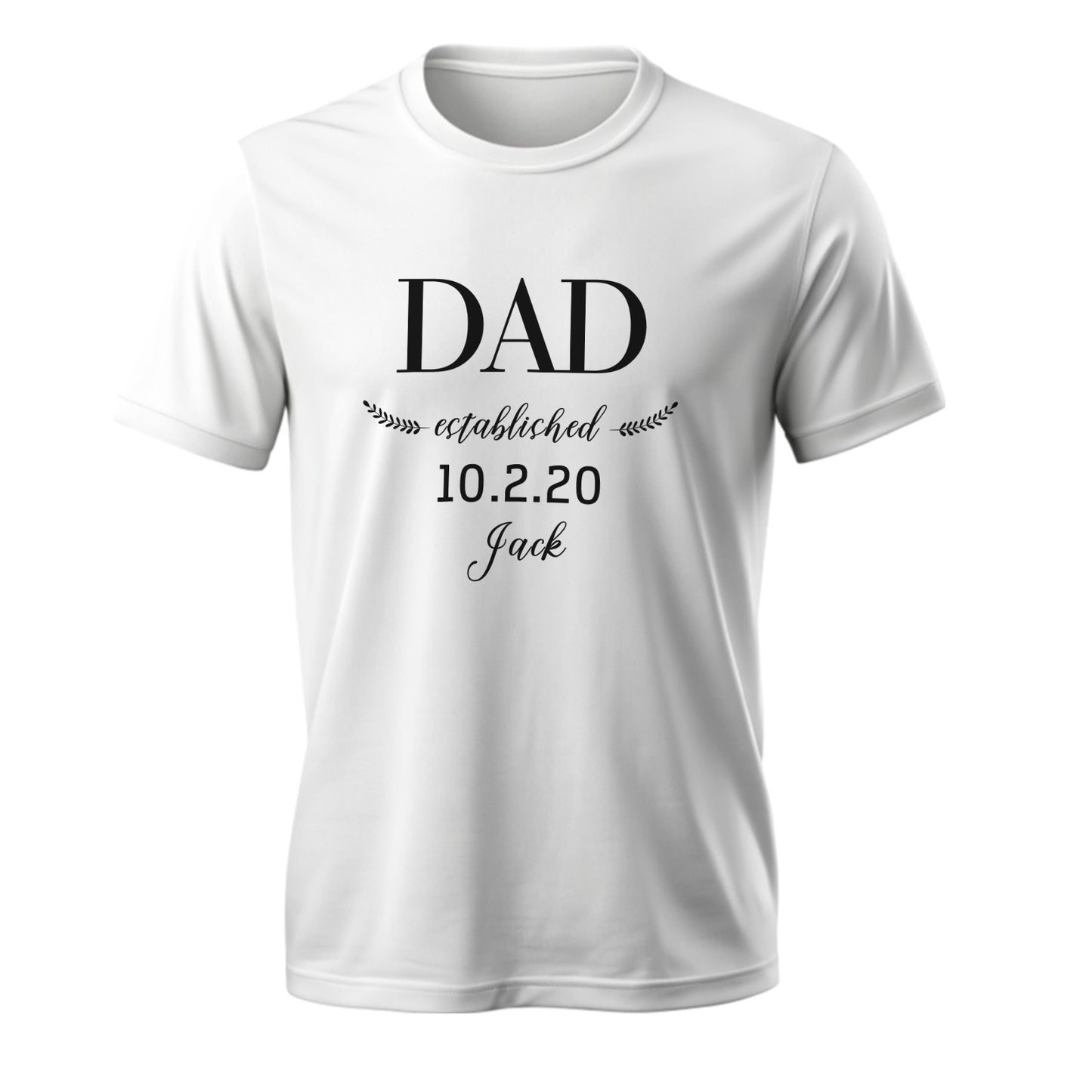 Personalised Dad Established T-Shirt Father's Day Birthday Gift for Dad
