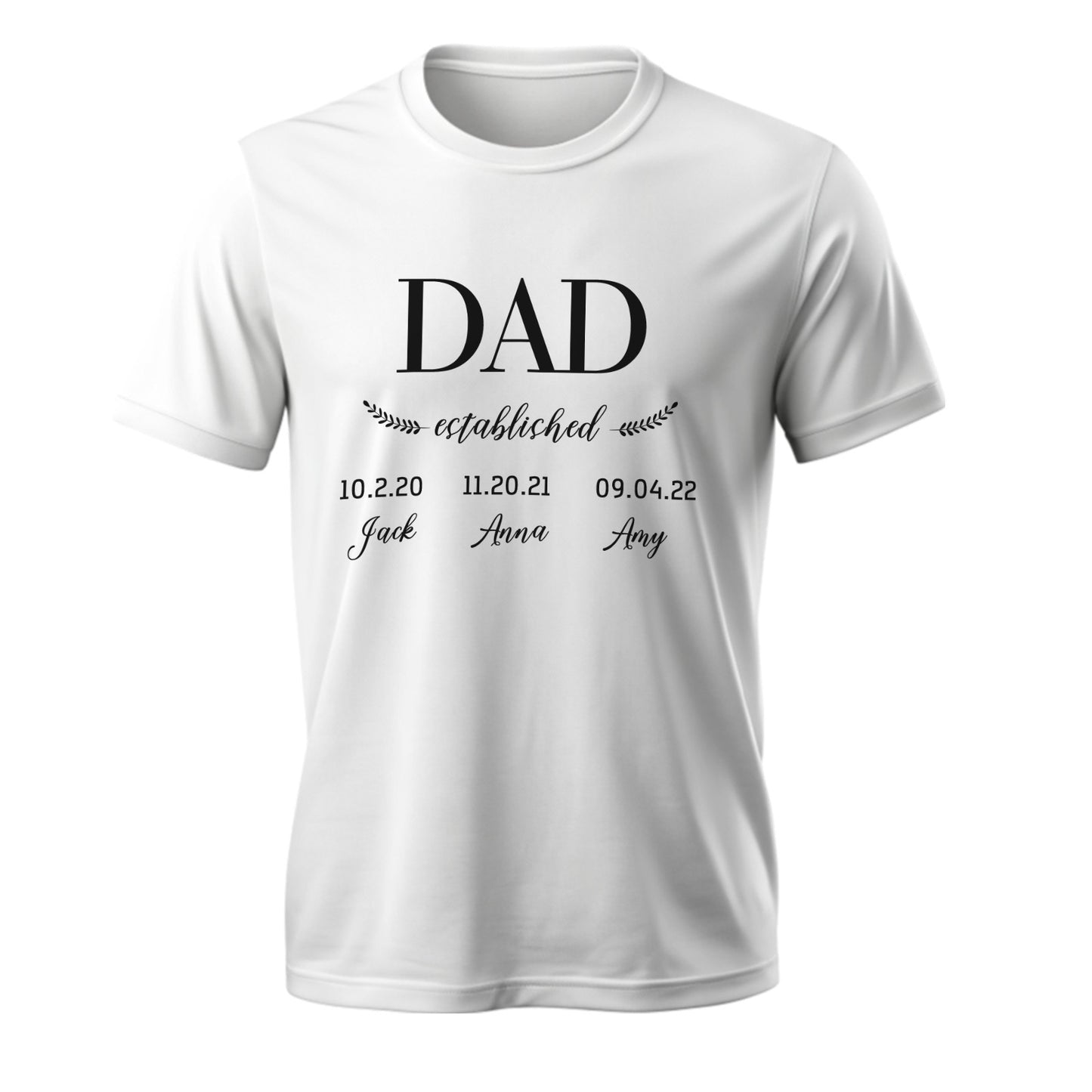 Personalised Dad Established T-Shirt Father's Day Birthday Gift for Dad