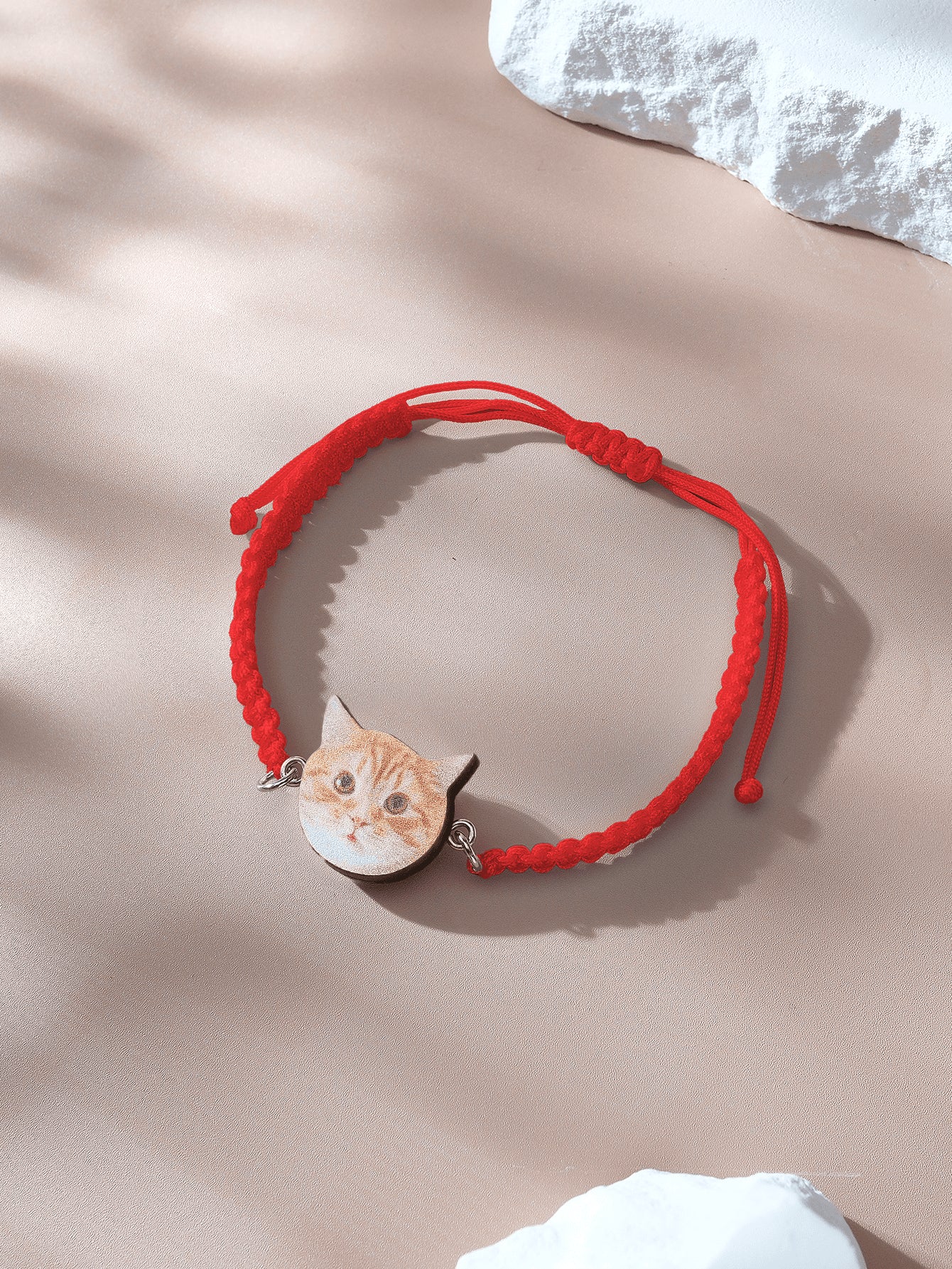 Personalised Pet Portrait Adjustable Braided Bracelet Birthday Gift for Pet Lover