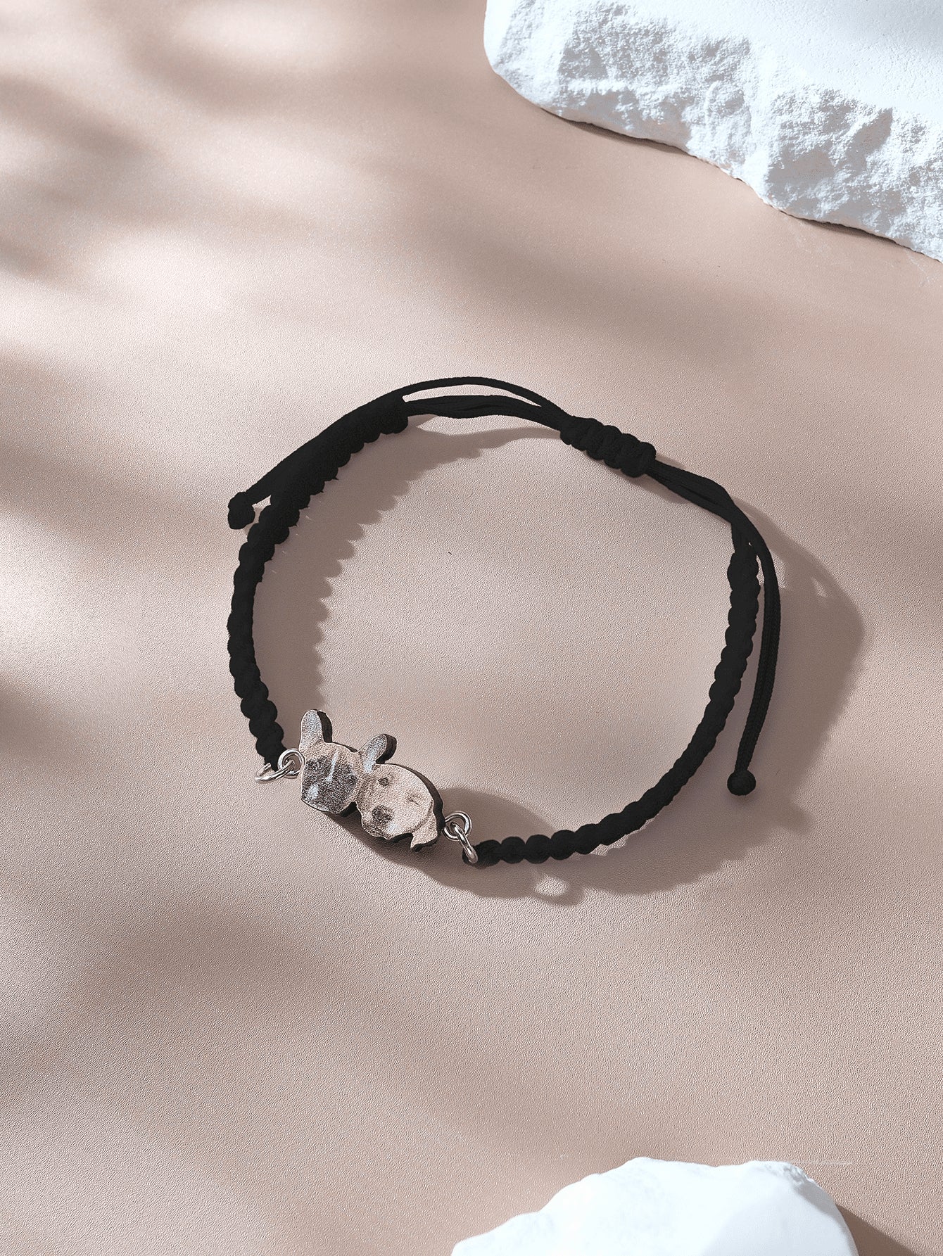 Personalised Pet Portrait Adjustable Braided Bracelet Birthday Gift for Pet Lover
