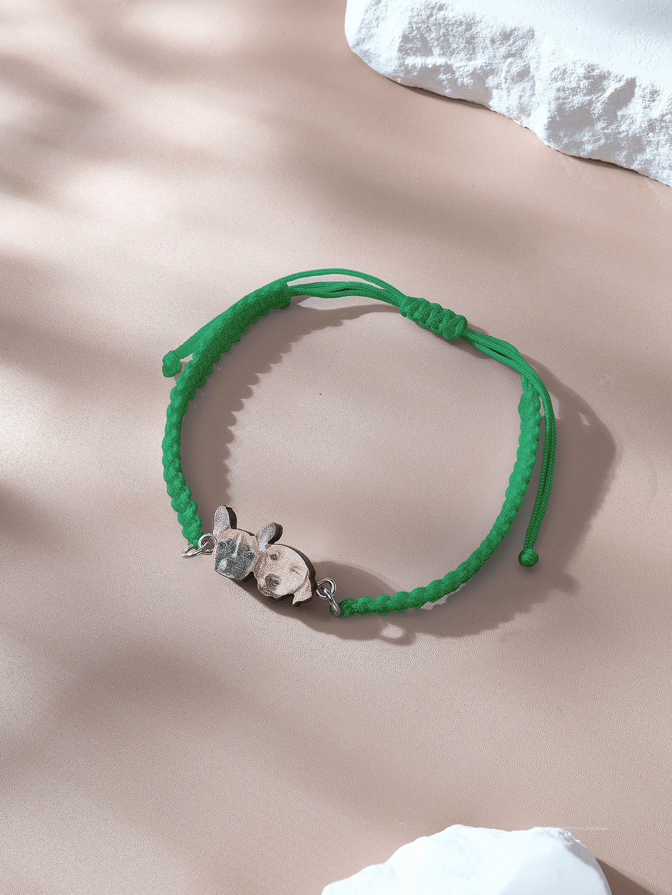 Personalised Pet Portrait Adjustable Braided Bracelet Birthday Gift for Pet Lover