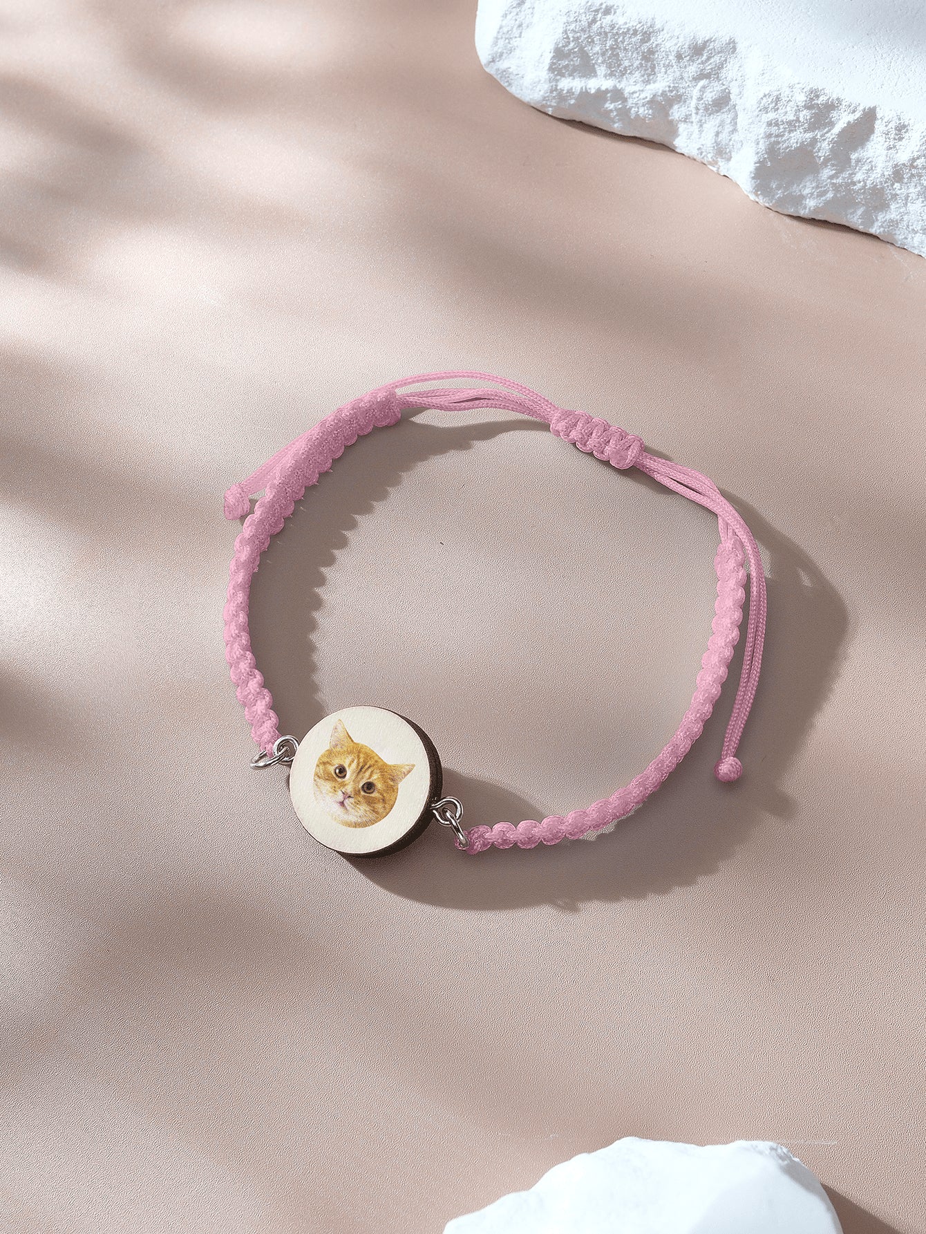 Personalised Pet Portrait Adjustable Braided Bracelet Birthday Gift for Pet Lover