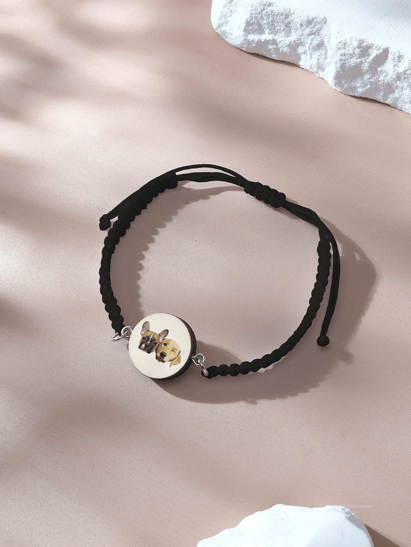Personalised Pet Portrait Adjustable Braided Bracelet Birthday Gift for Pet Lover
