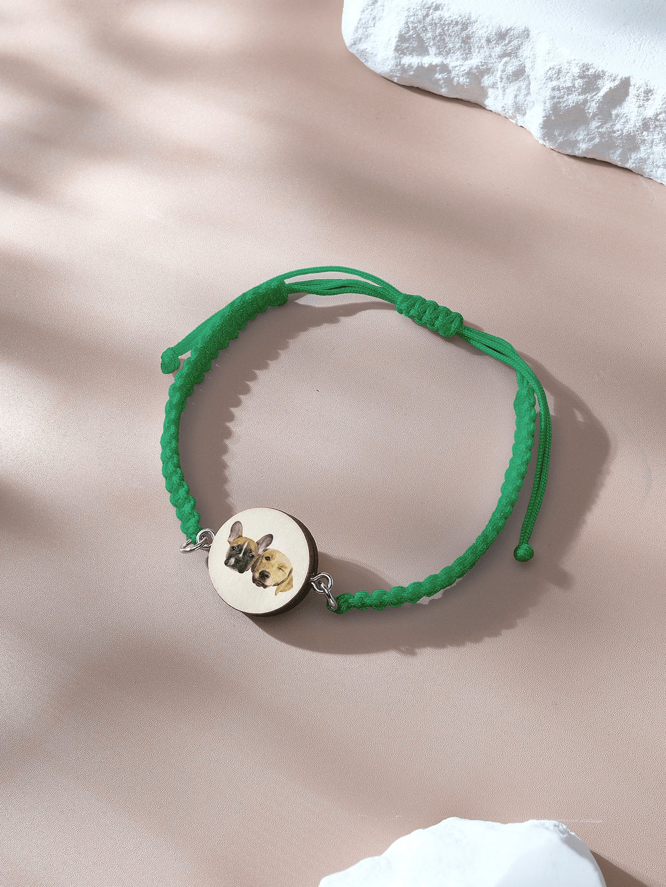 Personalised Pet Portrait Adjustable Braided Bracelet Birthday Gift for Pet Lover