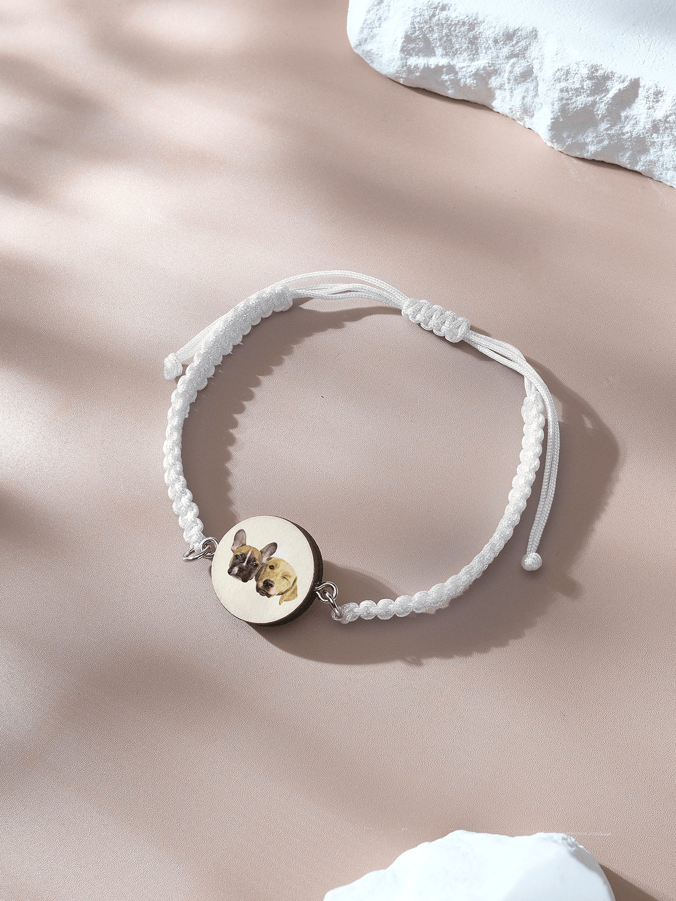 Personalised Pet Portrait Adjustable Braided Bracelet Birthday Gift for Pet Lover