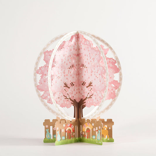Creative 3D Pop Up Greeting Card Pink Cherry Tree Card