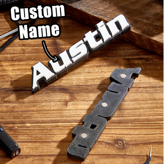 Personalized 3D Name Toolbox Magnet Workshop DIY Accessory Gift for Dad