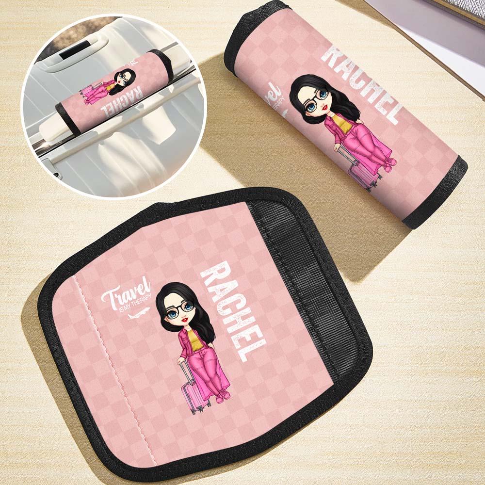 Personalised Cartoon Character Luggage Handle Wraps Travel Accessories Gift for Travel Lovers