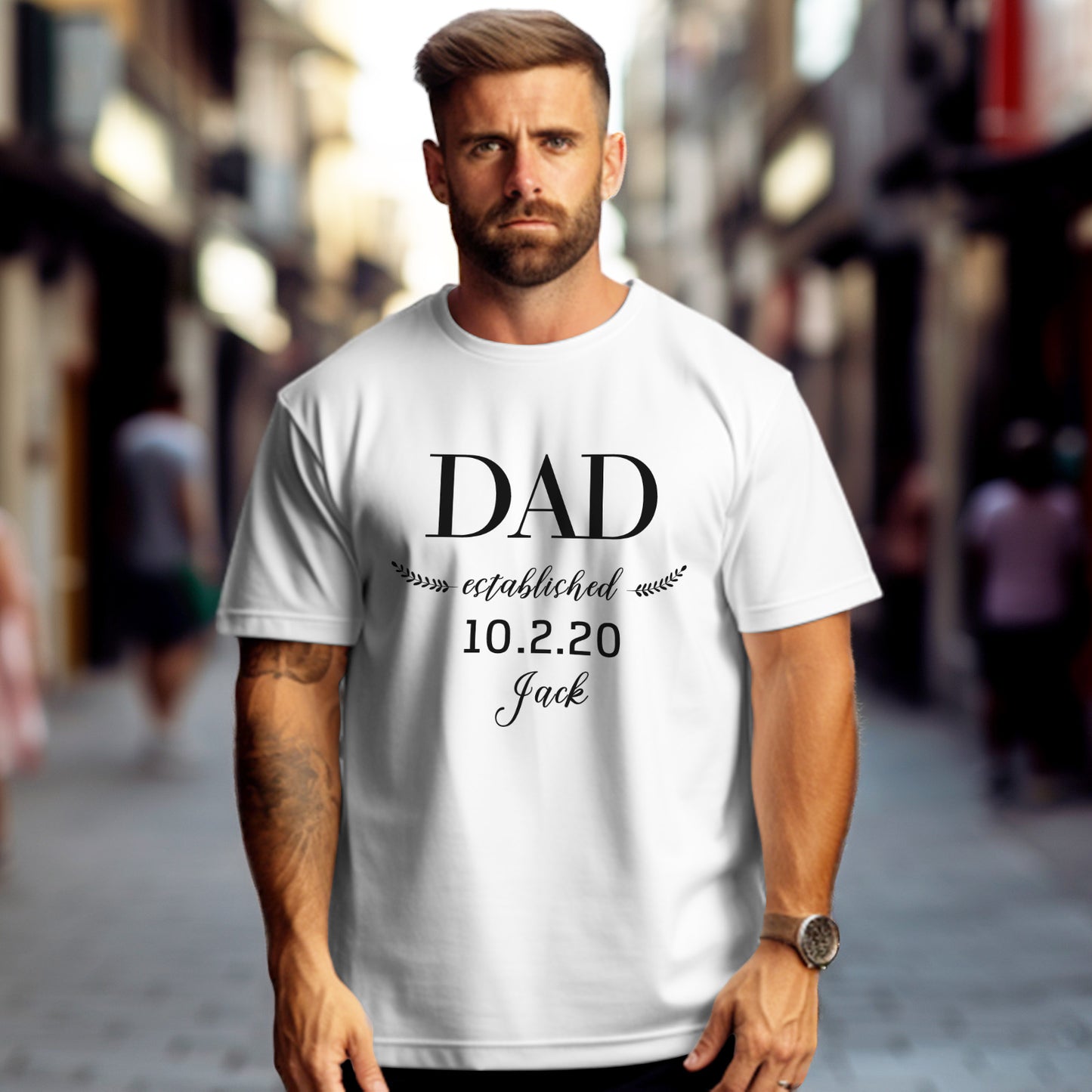 Personalised Dad Established T-Shirt Father's Day Birthday Gift for Dad